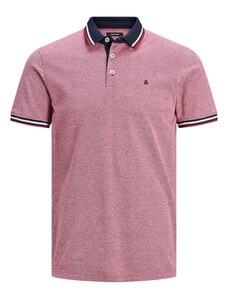 JACK & JONES Tričko 'Paulos' námořnická modř / eosin / červená / bílá