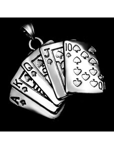 Ocelový přívěsek Poker Straight Flush | DG Šperky