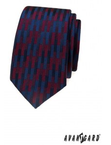 Úzká kravata s barevným geometrickým vzorem Avantgard 571-22208