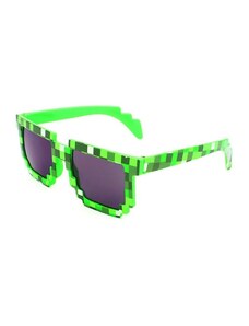 Kostkové sluneční brýle zelené