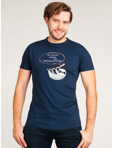 Yoclub Man's Cotton T-shirt PKK-0113F-A110 Navy Blue