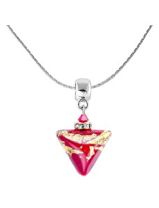 Lampglas Vášnivý náhrdelník Passionate Story Triangle s 24karátovým zlatem v perle Lampglas NTA6