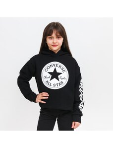 Converse chuck patch cropped hoodie BLACK