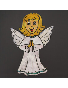 AMADEA Dřevěný magnet anděl, 10 cm