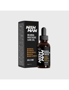 Nish Man Beard & Mustache Care Oil Gold One olej na vousy 30 ml