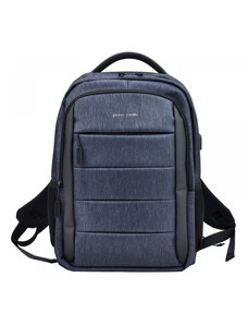 Batoh školní / pracovní textilní - modrý velký Pierre Cardin na PC / notebook