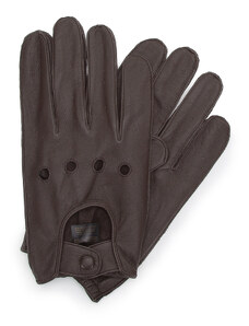 Pánské rukavice Wittchen, tmavě hnědá, přírodní kůže
