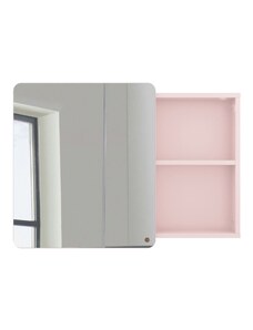 Růžová lakovaná koupelnová zrcadlová skříňka Tom Tailor Color Bath 58 x 80 cm
