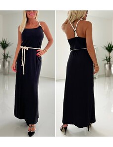 Italy moda Dlouhé šaty Black