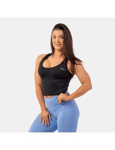 Dámské tílko Crop Top Sporty Slim Fit Black - NEBBIA