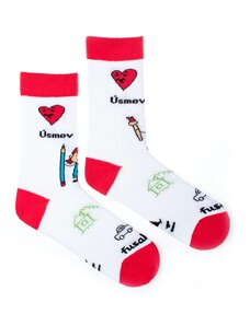 Fusakle Dětské ponožky Úsměv jako dar Dětičky bílé
