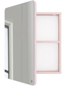 Růžová lakovaná koupelnová zrcadlová skříňka Tom Tailor Color Bath 58 x 50 cm