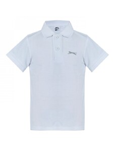 Slazenger Boys 2 Pack Polo Shirts White/Wht