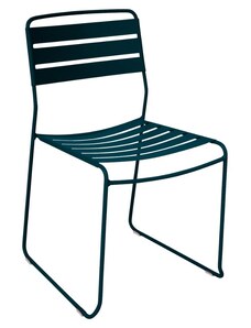 Modrá kovová stohovatelná zahradní židle Fermob Surprising