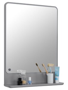 Šedé lakované koupelnové zrcadlo Tom Tailor Color Bath 70 x 52 cm