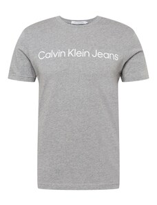 Calvin Klein Jeans Tričko šedý melír / bílá