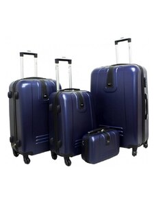 Rogal Tmavě modrý set 4 lehkých plastových kufrů "Superlight" - vel. S, M, L, XL