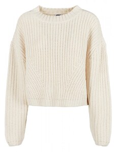 URBAN CLASSICS Ladies Wide Oversize Sweater - whitesand