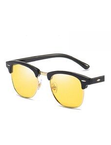 Kolem Krku Pánské sluneční brýle Browline - Yellow & Gold Shiny