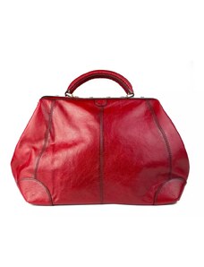 KATANA Luxusní Francouzská kožená kabelka Orleans Červená