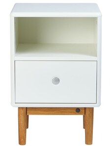 Bílý lakovaný noční stolek Tom Tailor Color 40 x 33,5 cm