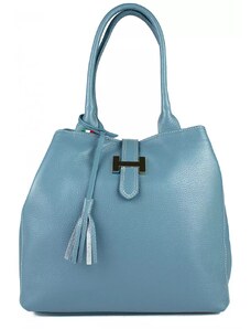 GIOSTRA Italská kožená kabelka Angela Nebesky modrá