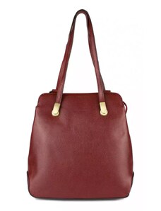 HEXAGONA Francouzská kožená kabelka / batoh Grenoble Červená