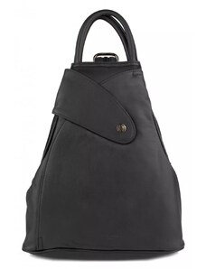 HEXAGONA Luxusní dámský kožený batoh Gonesse Černá