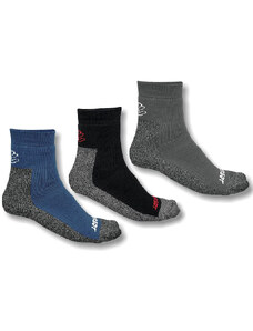 Sensor Ponožky 3-Pack Treking šedá/černá/modrá 6-8