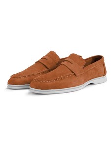 Ducavelli Ante Suede Genuine Leather Men's Casual Shoes Loafer Shoes Tan
