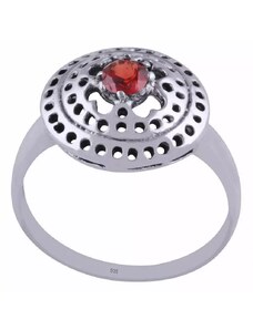 AutorskeSperky.com - Stříbrný prsten s granátem - S761