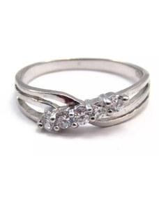 AutorskeSperky.com - Stříbrný prsten se zirkony - S1089