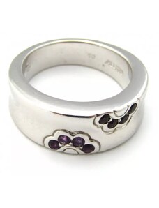 AutorskeSperky.com - Stříbrný prsten se zirkony - S1058