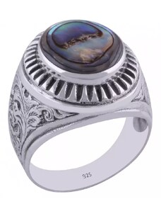 AutorskeSperky.com - Stříbrný prsten s perletí - S2040