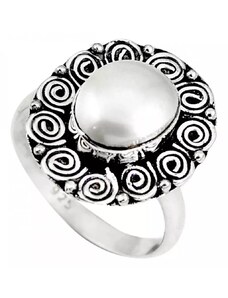 AutorskeSperky.com - Stříbrný prsten s perlou - S3056