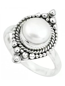 AutorskeSperky.com - Stříbrný prsten s perlou - S3807