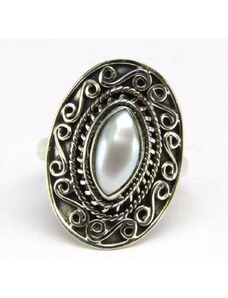 AutorskeSperky.com - Stříbrný prsten s perlou - S5438
