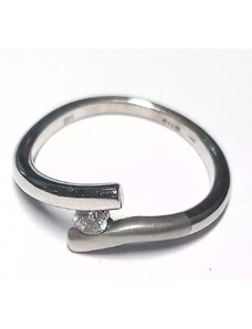 AutorskeSperky.com - 14 kt zlatý prsten s briliantem 0.06 kt - S5779