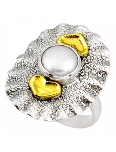 AutorskeSperky.com - Stříbrný prsten s perlou - S6087