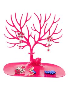 Flamenco Mystique Elegantní Stojan na Šperky ve tvaru Stromu, Lesklý Plast, Výška 21.5 cm - Šířka 25 cm - Hloubka 15 cm