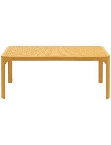 Nardi Hořčicově žlutý plastový zahradní konferenční stolek Net 100 x 60 cm