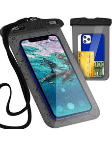 Malatec Vodotěsné pouzdro na telefon s možností fotografování pod vodou, černé, PVC + ABS + polyester, 20.2x11.5 cm
