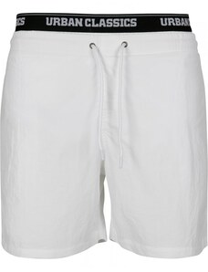 Pánské koupací kraťasy Urban Classics Two in One Swim Shorts - wht/blk/wht