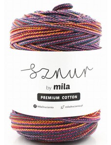 Bavlněná šňůra MILA Premium Cotton 5 mm - mix folk