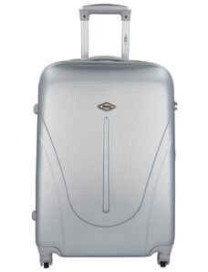 Stylový pevný kufr stříbrný - RGL Paolo M stříbrná