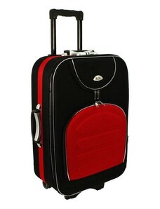 Rogal Černo-červený látkový kufr na kolečkách "Movement" - vel. M, L, XL