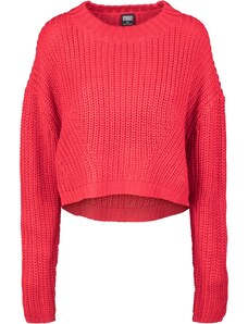 UC Ladies Dámský široký oversize svetr ohnivě červené barvy