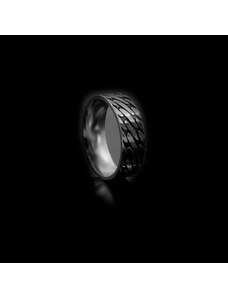 Prsten s netradičním vzorem - Chirurgická ocel