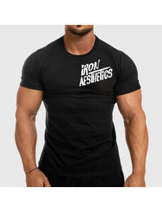 Pánské fitness tričko Iron Aesthetics Splash, černé
