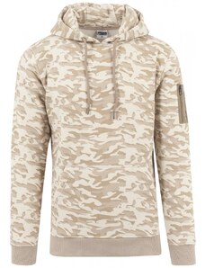 URBAN CLASSICS Sweat Camo Bomber Hoody - beige camo